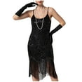 thumbnail image 3 of Women 1920s Flapper Dress Vintage Lace Embroidered Luxury Sequin Fringed Elegant Evening Party Cocktail Dresses, 3 of 6