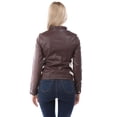 thumbnail image 3 of Vegan Leather Moto Quilted Jacket, 3 of 5