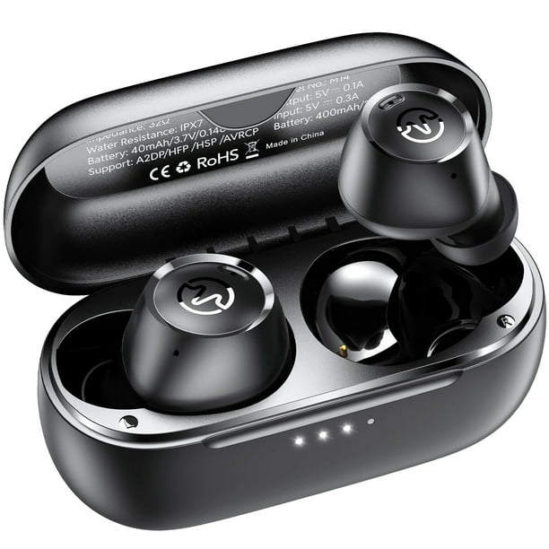 VEAT00L M14 Auriculares Inalámbricos Auriculares Intrauditivos Ligeros, 50H de Uso, IPX7 Impermeable