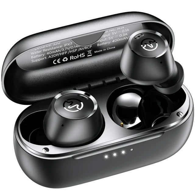 VEAT00L M14 Auriculares Inalámbricos Auriculares Intrauditivos Ligeros, 50H de Uso, IPX7 Impermeable