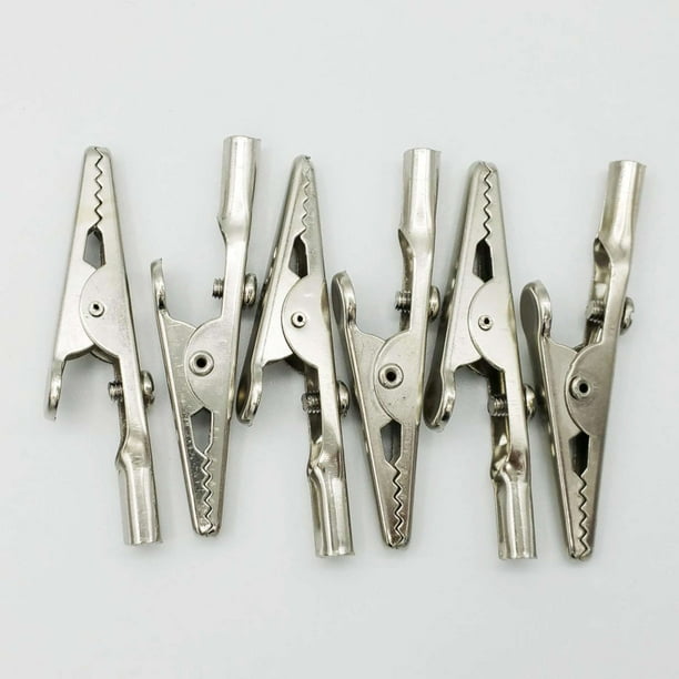 Cambridge Non Insulated Alligator Clips with Screw Max 3.0 AMP, 6 Pack