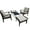 Brown, variant on Comfortable Rattan Seating Group - 5-Piece Patio Set with 3-Inch Thick Cushions