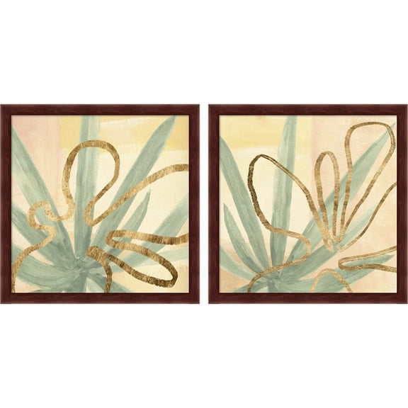 Great Art Now Desert Glow by Annie Warren, 2 Piece Framed Art Set Each 13"W x 13"H