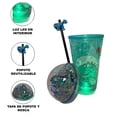 thumbnail image 3 of Vaso Botella de Agua Infantil De Plastico Figura Panda Con Led Verde 450 ml, 3 of 3