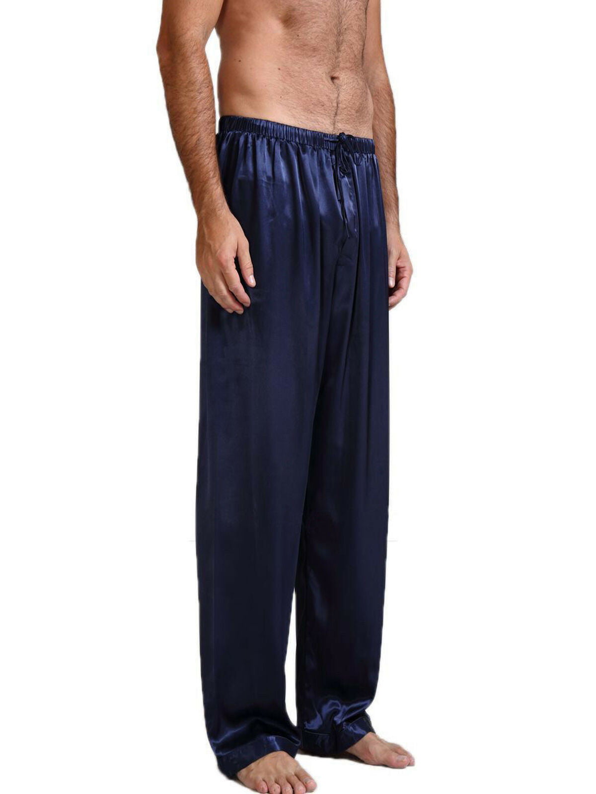 The Noble Collection Mens Silk Satin Pajamas Pyjamas Pants Sleep ...