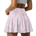thumbnail image 2 of Xoenoiee Colorful Music Note Print Womens Tennis Skirt Pleated Athletic Skirts with Pockets Shorts High Waisted Golf Skort for Workout Pickleball, Size S, 2 of 7