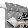 thumbnail image 4 of Nautical Anchor Swag Valances for Windows, Kitchen Curtains 36 Inch Length 2 Panels Set, Rudder Stars Retro Black Grey Wooden Grain Short Curtains for Small Windows Rod Pocket Cafe Curtains 28"x36", 4 of 8