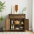 thumbnail image 2 of Furmax Modern Farmhouse Storage Cabinet, Wood Kitchen Buffet Sideboard with Drawer and Shelf, Coffee, 2 of 8