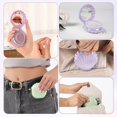 thumbnail image 2 of OPALESQUE Foldable Travel Hair Brushes with Mirror Shell Shape,Metallic Shinning, Portable Pocket Hair Brush, Mini Hair Comb Compact Size, 7.5x8cm,Gifts for Girls women, 2 of 8