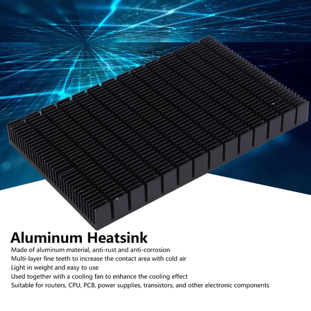 Radiador de Enfriamiento, Disipador Térmico de aluminio resistente a la Óxido 1 PCS para CPU para disipador de calor ic para suministros de alimentación para pcb para