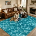 thumbnail image 2 of Area Rugs 5'x7', Teal Green Ocean Waves Carpet Runner Indoor Outdoor Rugs Home Decor Aesthetic, Summer Sea Turquoise Coastal Non Slip Mats Washable Accent Rug for Living Room Bedroom, 2 of 8
