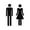 Black, variant on Sunxin Wall Stickers 3D Mirror Sticker Funny Wc Toilet Door Entrance Sign Men Women Bathroom Diy Wall, 1 Pc Mirror Sticker