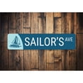 thumbnail image 2 of Sailors Avenue Aluminum Metal Decor Sign - 4x18 inches, 2 of 4
