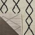 thumbnail image 5 of Nourison Geometric Shag Tribal Ivory/Charcoal 8'10" x 12' Area Rug, (9x12), 5 of 9