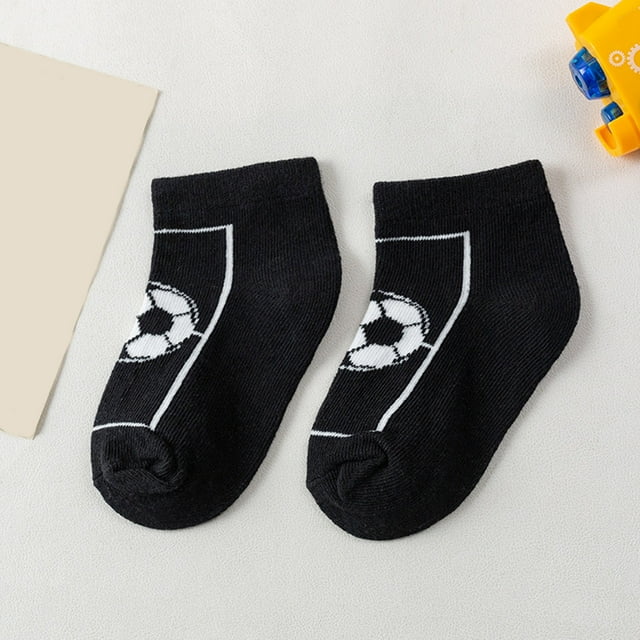 Under $5 Socks Black Children Socks Fashion Trend New Pattern Football Baseball Football Pattern Summer Thin Comfortable Cute Socks