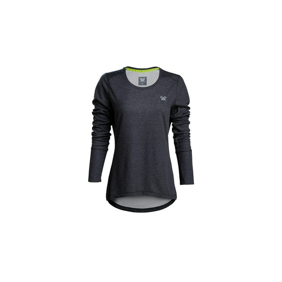 Vortex Optics Women's Point to Point Long Sleeve Shirts (Color: Black Heather, Size: Large)