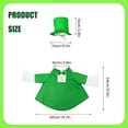 thumbnail image 3 of St. Patrick's Day Porch Goose Outfits, Green Goose Clothes Dress and Hat, Fits 23" Cement Plastic Goose, Statue for St. Patrick's Day Outdoor Garden Lawn Yard Patio Art Decor Set 1, 3 of 5