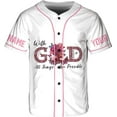 thumbnail image 2 of Lotusprinthandmade Personalized Breast Cancer Warrior Unisex Baseball Jersey XS-5XL Multicolor, 2 of 5