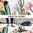 thumbnail image 5 of Green Cactus Outdoor Rug for Patio/Deck/Porch, Non-Slip Large Area Rug 5 x 7 Ft, Spring Floral Watercolor Botanical Indoor Outdoor Rugs Washable Area Rugs, Reversible Camping Rug Carpet Runner, 5 of 8