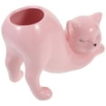 thumbnail image 3 of ADDHAT Planters Cat Ceramic Pink 1Pcs, 3 of 8