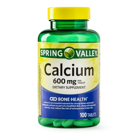 (2 Pack) Spring Valley Calcium Tablets, 600 mg, 100