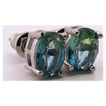thumbnail image 4 of 8x6mm Blue & Green Tourmaline Sterling Silver Earrings 86BGTSSE4, 4 of 10