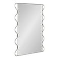 thumbnail image 4 of Kate and Laurel Wriggle Modern Scalloped Rectangle Mirror, 24 x 36, Black, Decorative Wavy Mirror with Unique Rippled Edge for Use as Contemporary Bathroom Vanity Mirror, 4 of 8