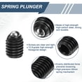 thumbnail image 4 of Uxcell 5pcs Screw Thread Ball Plunger M8 x 10mm High Carbon Steel Hex Socket Spring Plunger Ball for Lubrication Pneumatic Tools, Black, 4 of 7