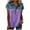 Purple-1, variant on Gytharion Women's Imitation Denim T Shirt Button Down Tops Plus Size Patchwork Jean Tops Short Sleeve Casual Tshirt Streetwear