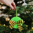 thumbnail image 3 of Vrorvz Christmas Ornaments Furry Imitation Balls with Ribbon for Holiday Decoration Adds Soft Texture to Any Theme Decor for Indoor or Outdoor Use Green, 3 of 8