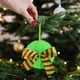 thumbnail image 4 of Oioii Christmas Bows Christmas Tree Decoration Wreaths Velvet Bow Tree Topper with Fluffy Ornaments for Xmas Party, 4 of 9