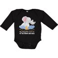 thumbnail image 3 of Inktastic My Babysitter Loves Me to the Moon and Back Elephant Family Boys or Girls Long Sleeve Baby Bodysuit, 3 of 5