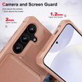 thumbnail image 3 of Decase Wallet Case for Samsung Galaxy S25, PU Leather/Plastic Wallet Phone Case with Magnetic Button Closure Credit Card Holder Slots, Stand Function, Lightweight Solid Fold Cover,Rosegold, 3 of 6