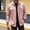 c01Pink, variant on USNSM Men's Long Sleeve Stylish Jacquard Shirt, Lightweight Loose Collared Casual Button Down Shirts with Flap Pockets Pink XXL