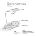 thumbnail image 4 of Dimmable Led Desk Lamp With Wireless Charger, Wireless Charging Desk Light Flexible Rotation Pressfor iPhone 16 15 14 13 12 Pro Max Plus Samsung Galaxy S21, 4 of 5