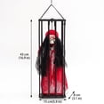 thumbnail image 2 of Hanging Skeleton Ghost Cage 17 Inch Halloween Ghost Decor, Light Up Animatronic Spooky Prop for Haunted House Yard Indoor and Outdoor Display, 1 Pack, 2 of 4