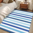 thumbnail image 4 of Geometric Stripe Area Rug 4x6 FT, Non Slip Kids Room Carpet, Ombre Farmhouse Blue Vertical Striped Washable Soft Floor Carpet Non-Shedding Throw Rug for Dorm Kitchen Study Room Home Office Bedside, 4 of 9
