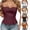 A-Wine26, variant on Cut Out Peacock Pattern Strapless Corset For Women Scalloped Hem Solid Color Daily Layering Bustier Top