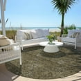 thumbnail image 6 of Addison Rugs Chantille Indoor/Outdoor Transitional Floral Brown Washable Round Rug, 8' x 8', 6 of 6