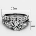 thumbnail image 2 of High polished (no plating) Stainless Steel Ring with AAA Grade CZ in Clear for Women Clear Stone Color Style TK1331 Size 7, 2 of 4
