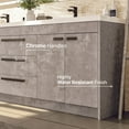 thumbnail image 3 of Eviva Lugano 72" Cement Gray Modern Bathroom Vanity with White Integrated Acrylic Sink, 3 of 4