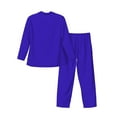 thumbnail image 2 of Bingfone Men'S Pajama Set 2 Piece Loungewear Pjs, Long Sleeve With Pajama Pants-Darkblue, 2 of 9