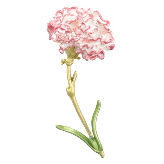 CRILSTYLEO 1Pack Fashion Corsage Brooch Pink Carnation Shape Alloy for Formal Wear