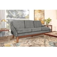thumbnail image 2 of Mid-Century Sofa in Charcoal Fabric with Coffee Finish Legs, 2 of 8