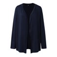 thumbnail image 2 of HCYSFG Womens 3/4 Sleeve Cardigan Open Front Draped Neck Loose Fit Lightweight Sweater Everyday Layering Cover Up Tops, 2 of 5