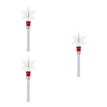 3pcs Rotating Snowflake Wand Light up Fairy Wand for Party Concert Event Cosplay Party Prop Glowing Rotation Fairy Wand No Battery