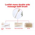 thumbnail image 4 of COM1950s Loofah Long Wooden Handle Brush Detachable Rub Back Double-Sided Loofah Bath Brush Bath Brush Back Long Handle Bath Ball, 4 of 9
