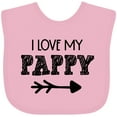 thumbnail image 3 of Inktastic I Love My Pappy with Arrow Boys or Girls Baby Bib, 3 of 4