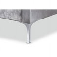 thumbnail image 6 of Baxton Studio Clara Modern and Contemporary Grey Velvet Fabric Upholstered 3-Seater Sofa, 6 of 6