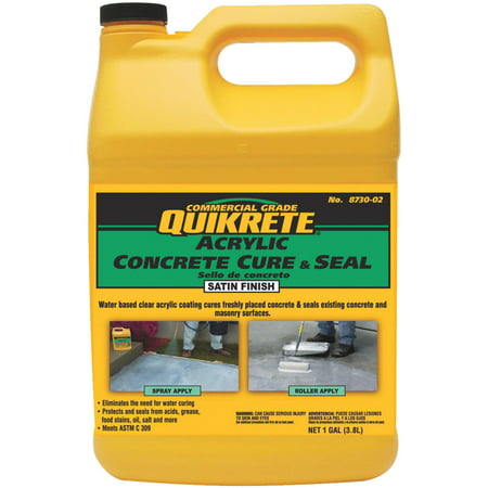 Quikrete Concrete Cure And Seal Satin Finish Concrete (Best Basement Concrete Sealer)